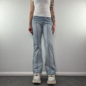 Y2K faded denim mid rise bootcut jeans - Picture 1 of 5