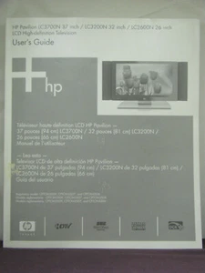 HP Pavilion LCD High-Definition Television User's Guide: LC3700N,LC3200N,LC2600N - Picture 1 of 3