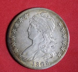 1808- Busto Cappato Mezzo Dollaro 50C #P28467 - Foto 1 di 2