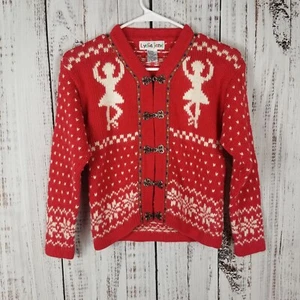 Vintage Lydia Jane size 7/8 BALLERINA dancer sweater cardigan  clasp Closure  - Picture 1 of 6