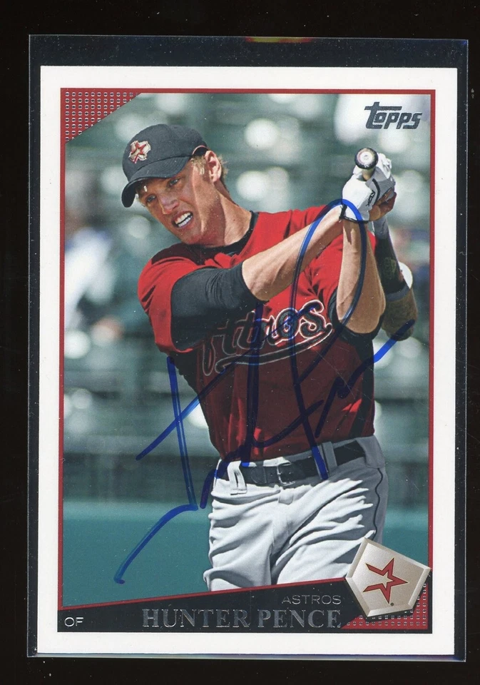 2009 Topps HUNTER PENCE Signed Card autograph auto ASTROS GIANTS - Image 1 of 1