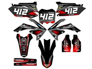 2010-2013 CRF 250 R SURGE Black Senge Graphics Kit Compatible with Honda - Picture 1 of 10