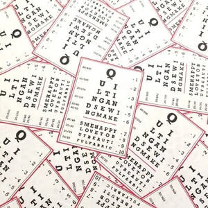 "Black & White & Read Allover" Vision Eye Chart Fabric by Spectrix 3 yards + 25 - Picture 1 of 6