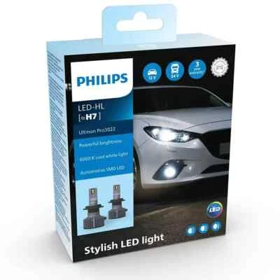 Philips H7 HL Ultinon Pro3022 LED 12V & 24V 6000K LUM11972U3022x2 - Image 1 of 3