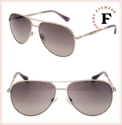 JIMMY CHOO JEWLY Gold Aviator Violet Gradient Metal Jewel Sunglasses Women - Image 1 of 4