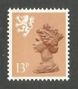 1985 Scotland SG S39ea Type II 13p Pale Chestnut Fine UM/MNH - Picture 1 of 1