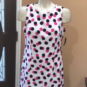 Ronni Nicole weiß Tupfen ärmellos mit Etikett Kleid - Bild 1 von 3