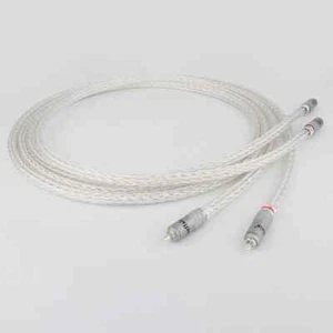 Pair OCC Copper Cable Silver Plated Male RCA Plug HiFi Signal Interconnect Wires - Picture 1 of 8