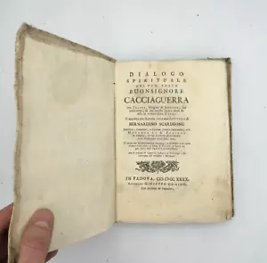 DIALOGO SPIRITUALE del ven. prete Buonsignore CACCIAGUERRA, Padova 1790 G.Comino - Bild 1 von 8