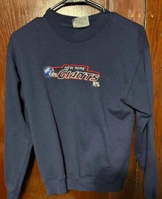 New York Giants NFL Majestic Cuello Redondo Bordado Sudadera Niños Talla L Azul Foto 1 de 4
