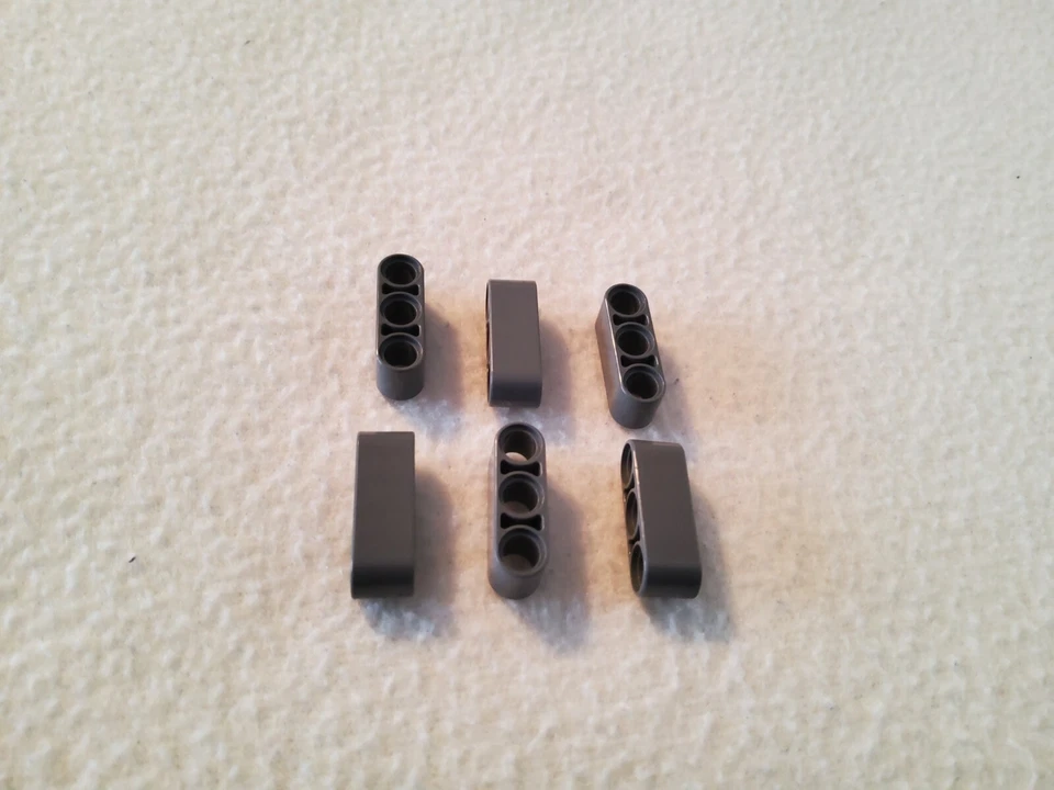 6 x NEW LEGO TECHNIC LIFTARM 1 x 3 THICK PART No : 4210751 DARK GRAY