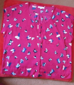 SimplyBe, Ladies Pink Blouse, Butterfly Design, Size 18 - Picture 1 of 8