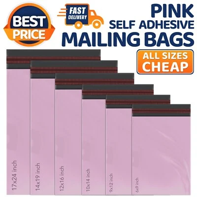 Postal Mailing Bags Postage Coloured Poly Plastic Packaging Parcel Shipping Bags - Image 1 of 4