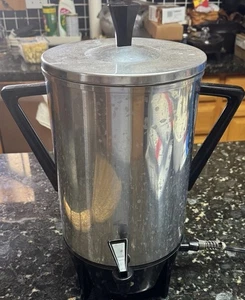 Sunbeam AP-W Percolator Vintage 30 C  Party Size Automatic Polished Aluminum 60s - Picture 1 of 11