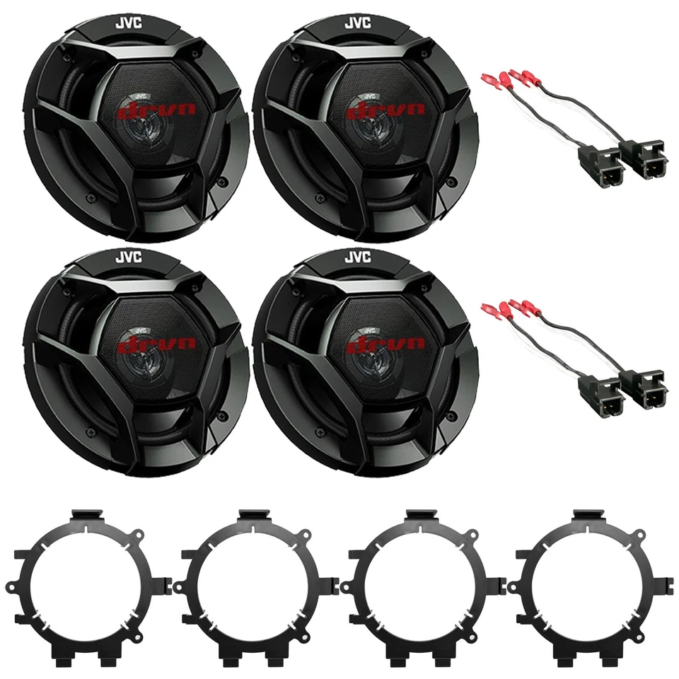 Altavoces de audio bidireccionales para automóvil 4x 6,5" 300 W máx. con arnés de altavoces y adaptadores de altavoces Foto 1 de 4