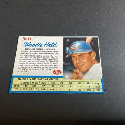 Post Cereal Woody Held 1962 #44 Top 3 variación Foto 1 de 2