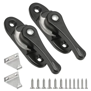 2 Pezzi Serrature per Anta per Finestre Scorrevoli 75 x 23mm Cam Action Serrature per Anta, Nero - Foto 1 di 7