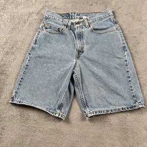 Vintage Levis 550 Shorts Mens 31 Blue Denim Relaxed Fit Made USA Distressed 90s - Picture 1 of 14