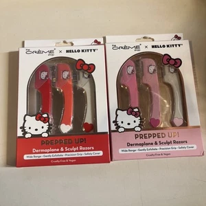 Lot 2-The Crème Shop Hello Kitty Prepped Up Dermaplane & Sculpt Razors NWT - Picture 1 of 16