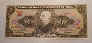 Brasilien 5 Cruzeiros 1964 Banknote Pick 176d - Bild 1 von 2