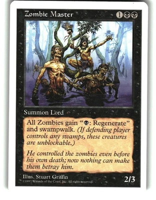 Magic The Gathering - Fifth Edition Zombie Master Rare 1997 - Image 1 of 2