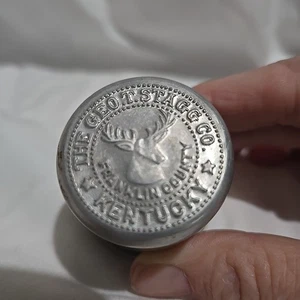 The Geo T Stagg Franklin County Kentucky faltbares Blech Schnapsglas Vintage - Bild 1 von 4