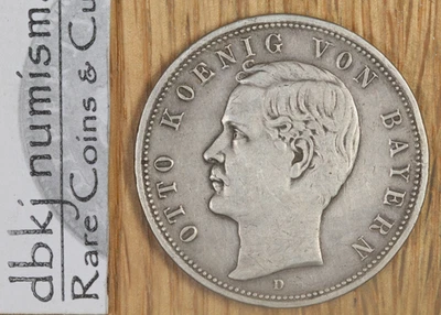 1913 D Estados alemanes - Baviera - 5 marcos - plata - KM 915 - XF extra fino dbkjB Foto 1 de 3