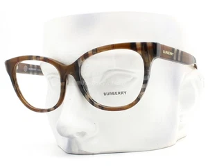 Burberry Eyeglasses Glasses BE2375 3966 Check Brown Classic Plaid 53mm w/case - Picture 1 of 10