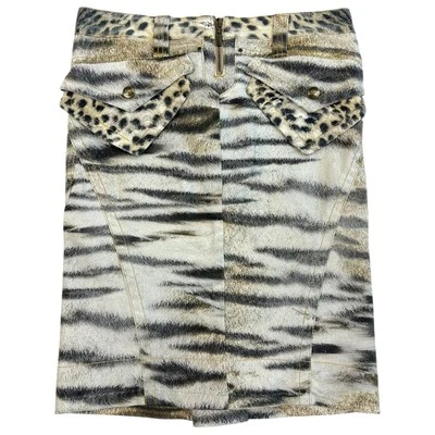 Saia midi jeans estampa animal Just Cavalli Roberto Cavalli - Imagem 1 de 4