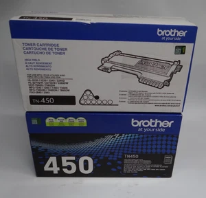 2 Original Brother TN450 Schwarz High-Yield Toner Neu Versiegelte Kartons - Bild 1 von 10