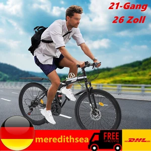 Bicicleta de montaña freno de disco bicicleta 26" 21 velocidades MTB negro + blanco bicicleta de montaña - Imagen 1 de 20