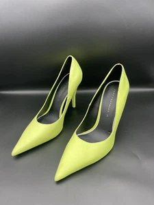 Zara Trafaluc Neon Gelb Kunstleder Stilletto Pumps Heels Damen EU 40 | US 9 - Bild 1 von 12