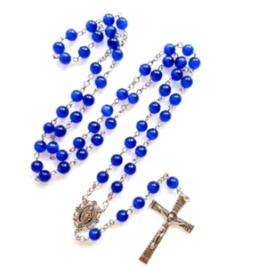 Rosary Necklace with for Cross Pendant Prayer Catholic Gift for Men Women Jewelr - Picture 1 of 8