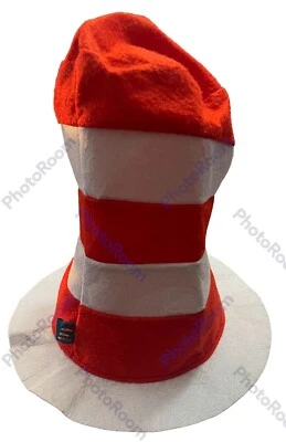 *El Gato en el Sombrero Rojo Blanco Rayas ADULTO Sombrero Disfraz Accesorio Dr Seuss* Foto 1 de 4