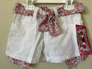 NWT Pinkhouse White Pink Floral Front Tie Zippered Girls’ Shorts Size 4T - Picture 1 of 2