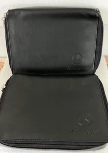 Lot (2) Mercedes Benz OEM Zipper Owners Manual Set Black Cases Jackets Covers - Picture 1 of 8