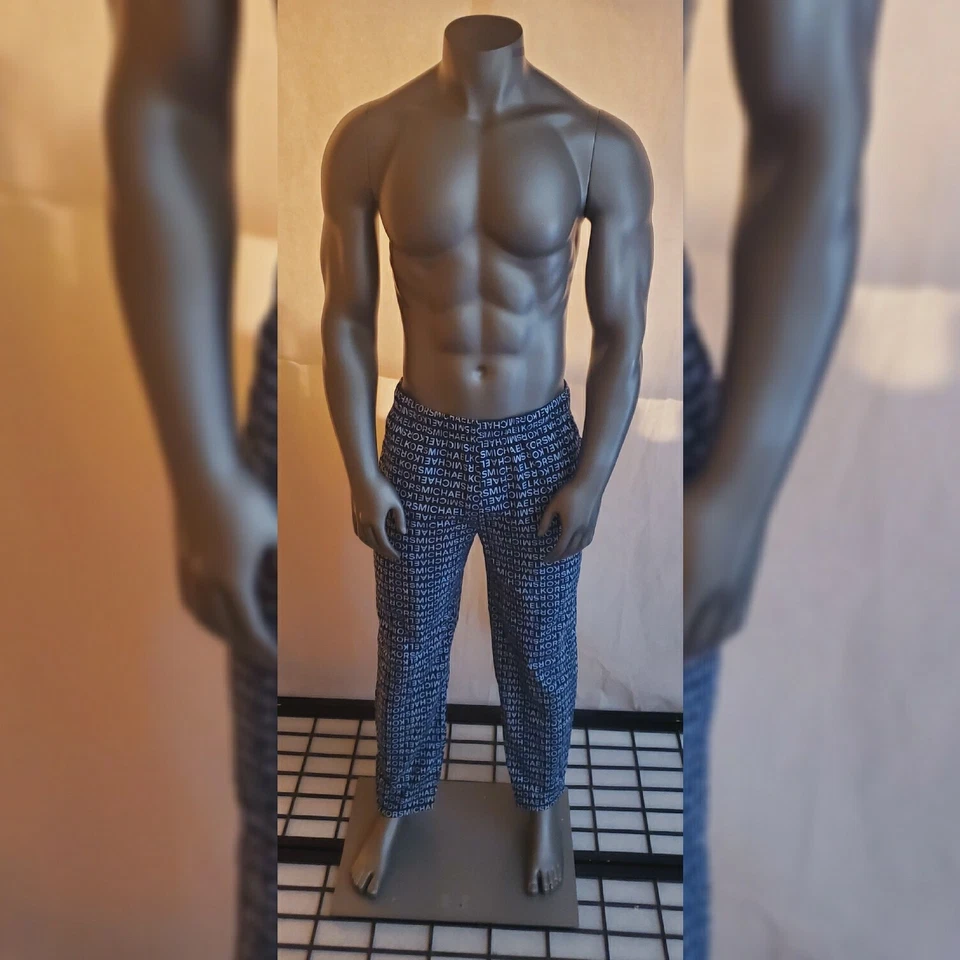 Michael Kors MK Loungewear Mens Size Medium Blue Lounge Knit Pants Pajamas