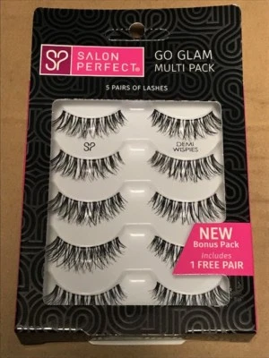 Salon Perfect Be Natural Multi Pack Eyelashes, Demi Wispies Black, 5 Pairs - Image 1 of 2