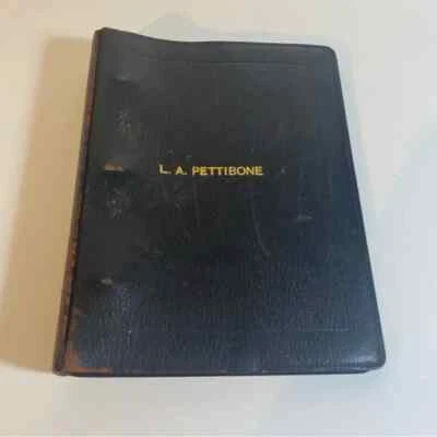 Antique Black Leather Private Notebook With Antique Lined & Blank Paper - Image 1 of 4