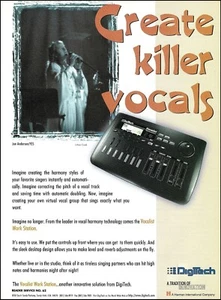 Anuncio de estación de trabajo vocalista Digitech Jon Anderson (Yes band) 8 x 11 - Imagen 1 de 3