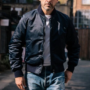 IRON HEART - Nylon Type L-2B Light Flight Jacket - Navy Blue (SMALL) - Picture 1 of 15