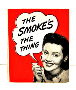 Folleto vintage 1940 Camels Cigarettes Smokes The Thing Less Nicotine stock antiguo - Imagen 1 de 4