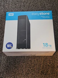 WD Western Digital easystore 18TB 3.5" External HDD (WDBAMA0180HBK-NESN) *NEW* - Photo 1/6