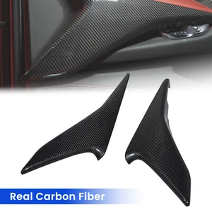 Real Carbon Fiber Interior Door Panel Trim cover Set For Corvette C8 2020-2024 - Picture 1 of 23