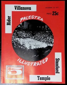 Palestra Illustrated Villanova Rider Temple Stanford 1971 - Imagen 1 de 7