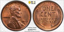 1917 D LINCOLN WHEAT CENT PCGS MS63 RB DEVINE!! FREE SHIPPING!!