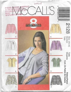 C3 McCALL'S 2128: CARDIGAN & TOPS SIZE 12-14 SEWING PATTERN - Picture 1 of 3