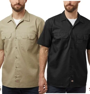Dickies Men's 2574 Short Sleeve Casual Original Fit Button Up Work Shirt dad gif - Picture 1 of 10