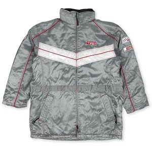 Japan JDM Retro Toyota TRD Racing Winter Thermal Hoodie Bench Jacket Silver - Picture 1 of 10