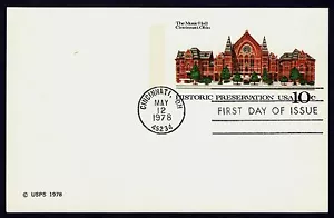 #UX73 10c Cincinnati Music Hall, FDC **ANY 5=FREE SHIPPING** - Picture 1 of 1